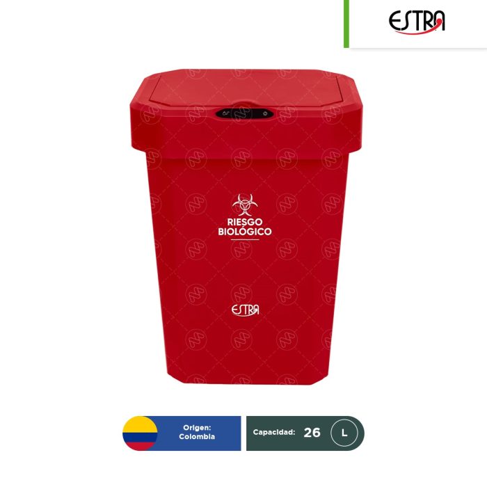 Bote de basura tapa con sensor Estrabins RPBI 26 L - Image 1