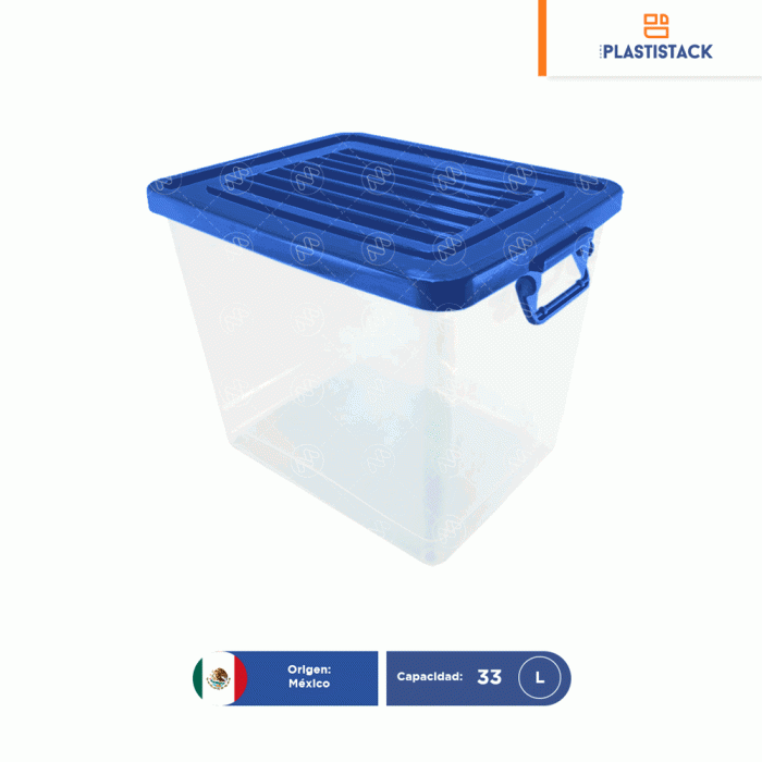 Caja Leo con tapa y asas | 42 x 32 x 32 cm - Image 1