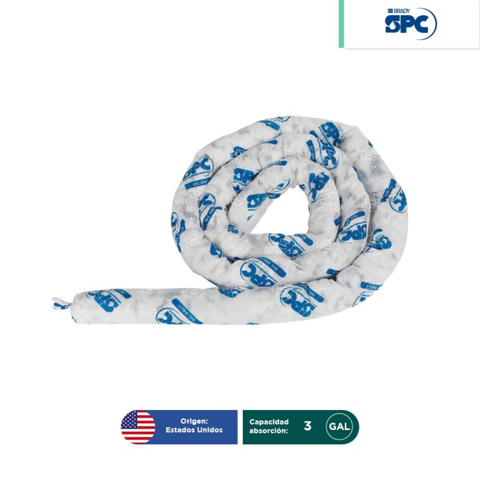 Calceta absorbente aceite 3"x12 ft | 8x360 cm SPC - Image 1