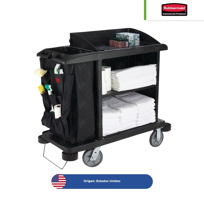 Carro de limpieza de tamaño compacto ejecutivo Rubbermaid - Image 1