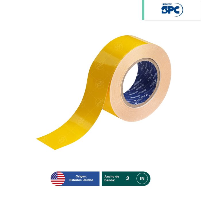 Cinta de seguridad de poliéster sólido para marcar pisos ToughStripe SPC 2"x100' - Image 1