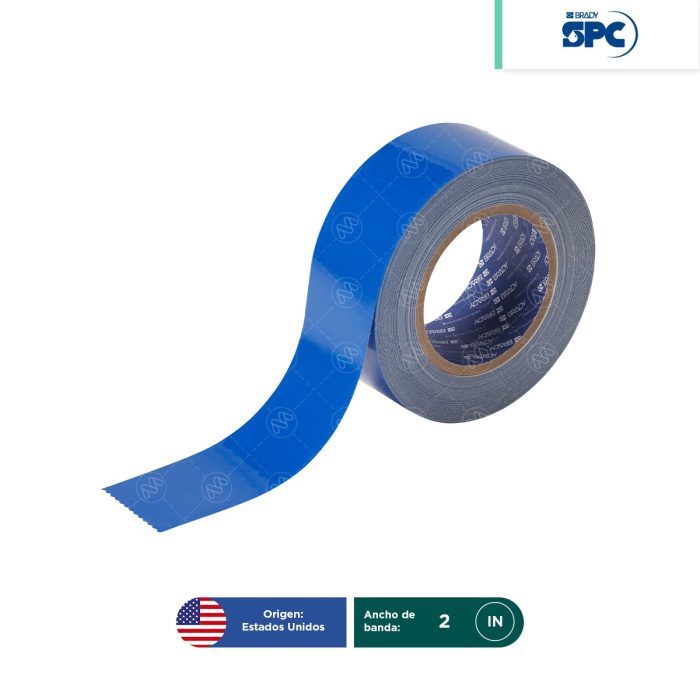 Cinta de seguridad de poliéster sólido Azul ToughStripe SPC 2"x100' - Image 1