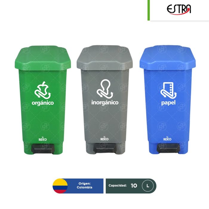 Combo ecológico Estrabins botes con pedal 10 L - Image 1