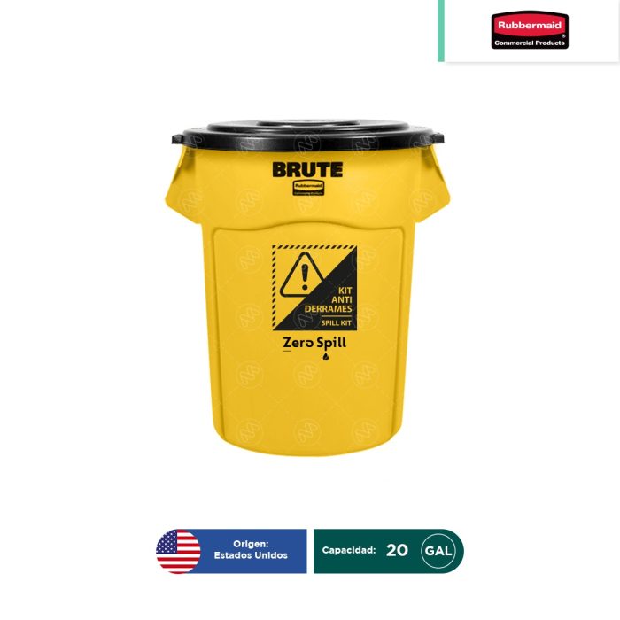Contenedor redondo Brute con tapa Rubbermaid 20 Gal - Image 1