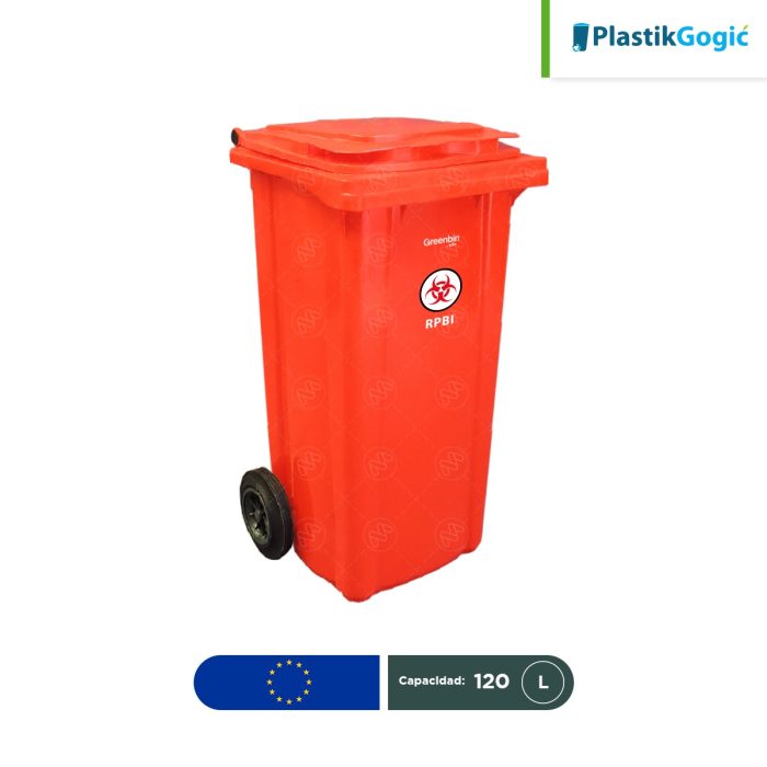 Contenedor con 2 ruedas Plastik Gogic RPBI 120 L - Image 1