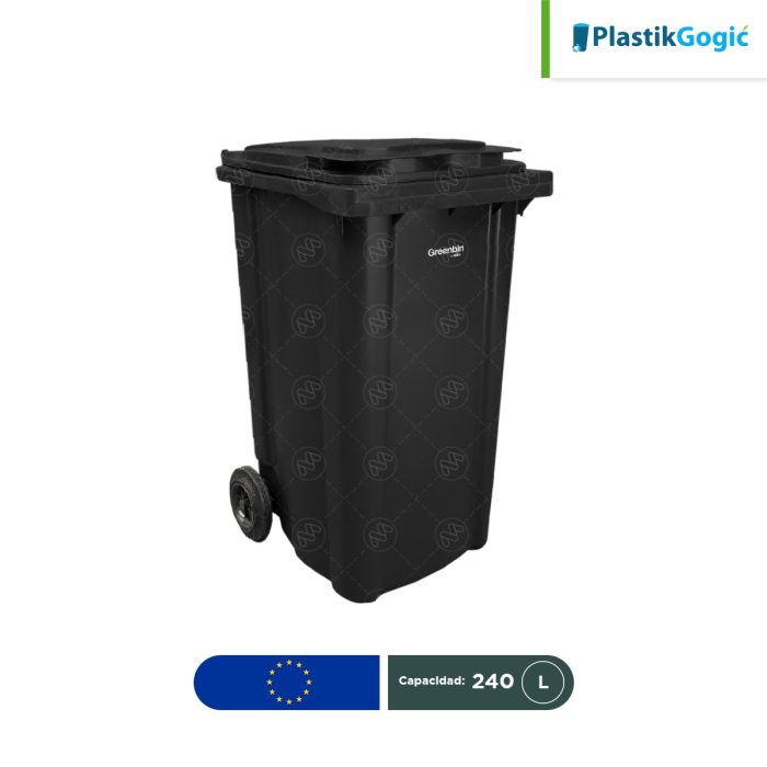 Contenedor con 2 ruedas Gris Oscuro Plastik Gogic 240 L - Image 1