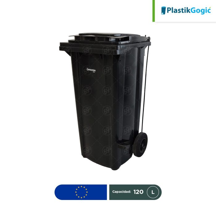Contenedor con 2 ruedas y pedal Plastik Gogic 120 L - Image 1