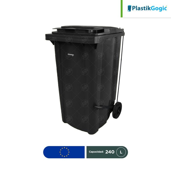 Contenedor con 2 ruedas y pedal Plastik Gogic 240 L - Image 1