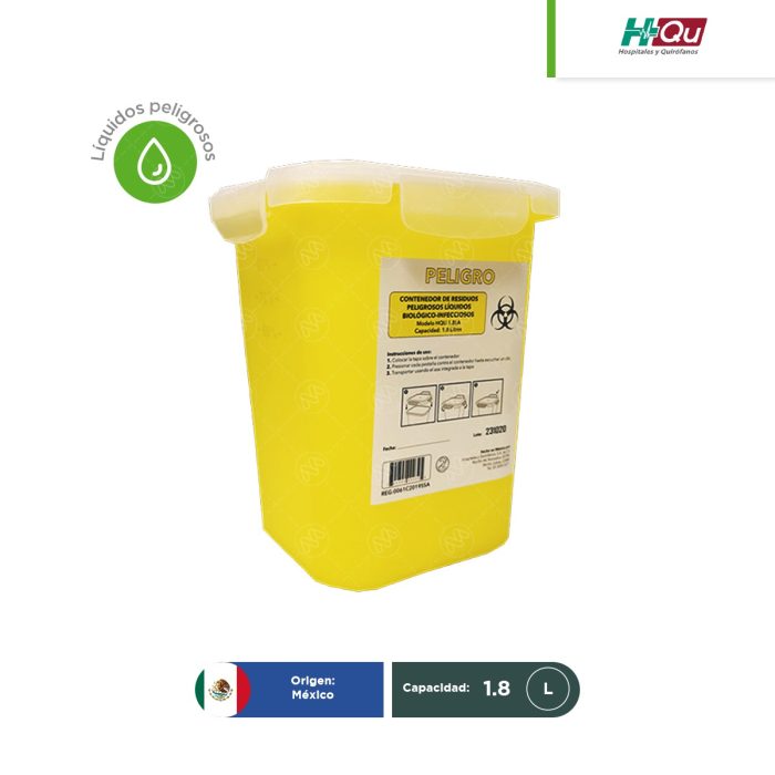 Contenedor P/Liquidos 1.8 L Amarillo HQU - Image 1