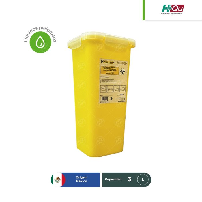 Contenedor P/Liquidos 3 L Amarillo HQU - Image 1