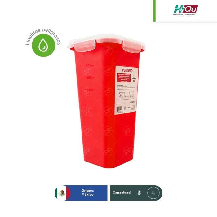 Contenedor P/Liquidos 3 L Rojo HQU - Image 1