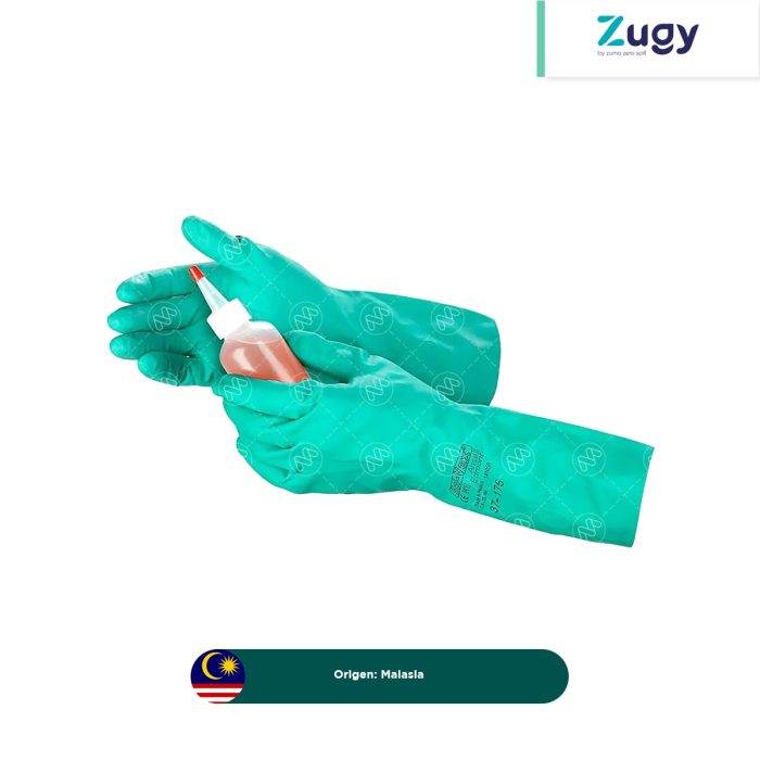 Guantes de nitrilo resistente a quimicos talla 9 - Image 1