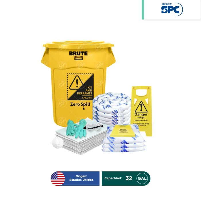 Kit antiderrames para aceite y derivados del petróleo SPC 32 Gal | absorción 31 Gal - Image 1