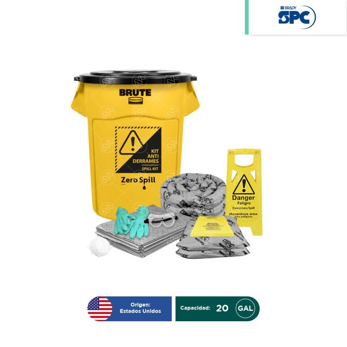 Kit antiderrames universal SPC 20 Gal | absorción 16 Gal - Image 1