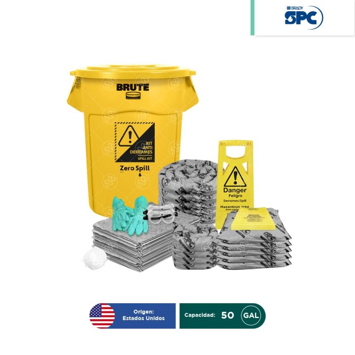 Kit antiderrames universal SPC 50 Gal | absorción 42 Gal - Image 1