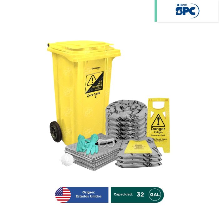Kit antiderrames móvil universal SPC 32 Gal | absorción 30 Gal - Image 1