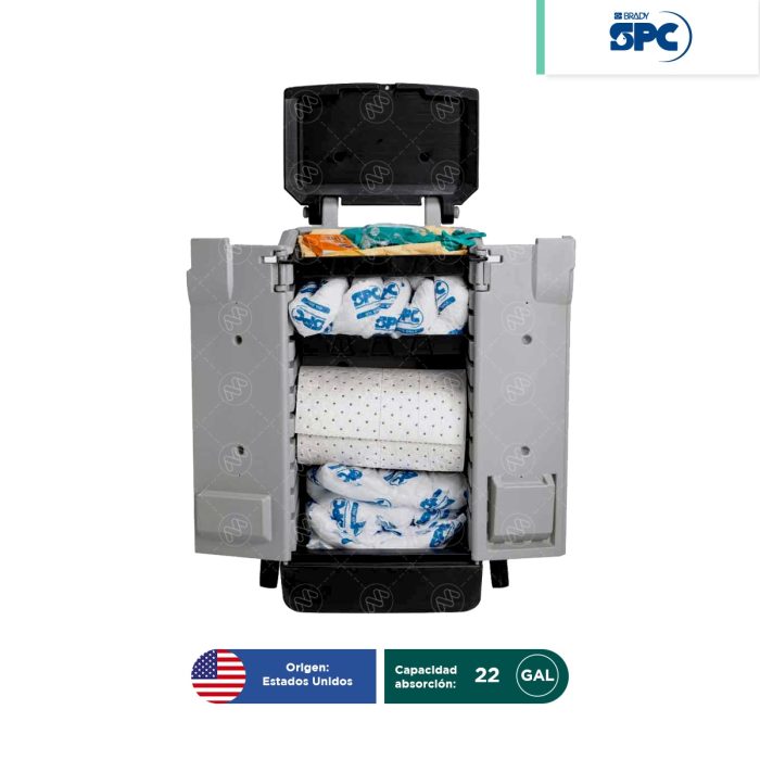 Kit antiderrames móvil Kaddie para aceite y derivados del petróleo SPC absorción 22 Gal - Image 1