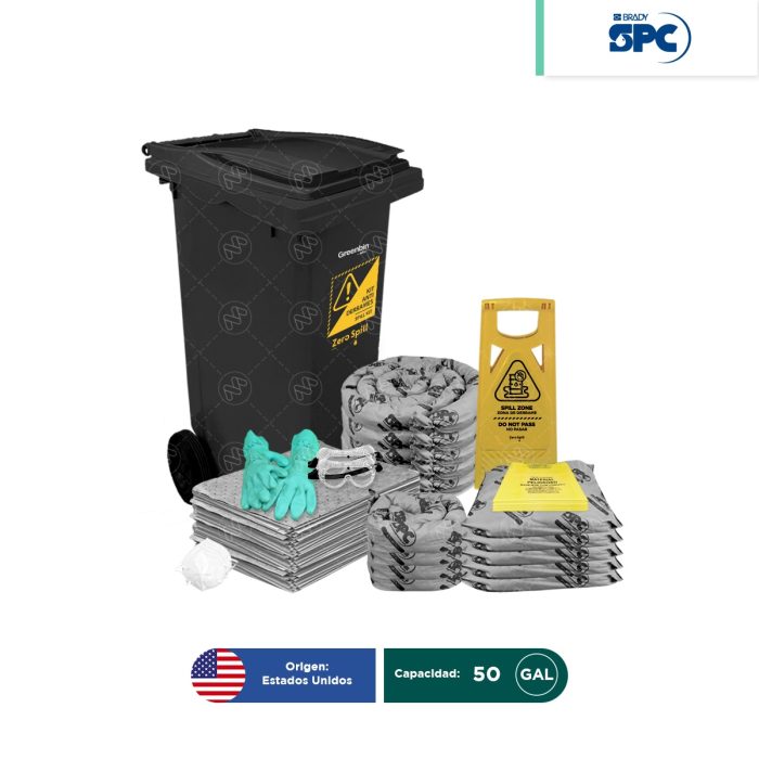 Kit antiderrames móvil universal SPC 50 Gal | absorción 42 Gal V2 - Image 1