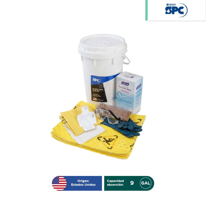 Kit antiderrames para fluidos corporales SPC 6.5 Gal | absorción 9 Gal - Image 1