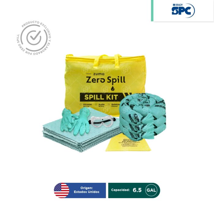 Kit antiderrames portátil para líquidos agresivos o hazmat SPC 6.5 Gal | absorción 5 Gal - Image 1