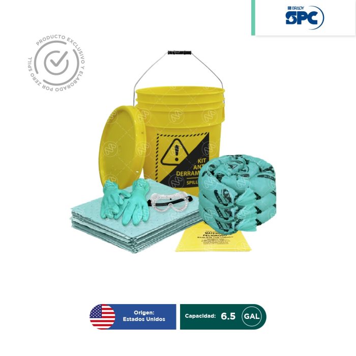 Kit antiderrames hazmat SPC 6.5 Gal | absorción 5 Gal - Image 1