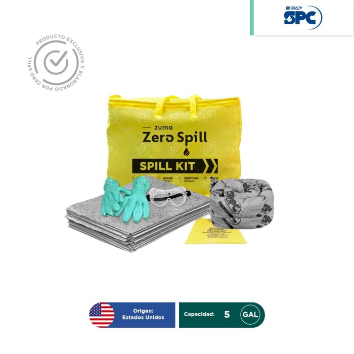 Kit antiderrames portátil universal SPC 5 Gal | absorción 5 Gal - Image 1