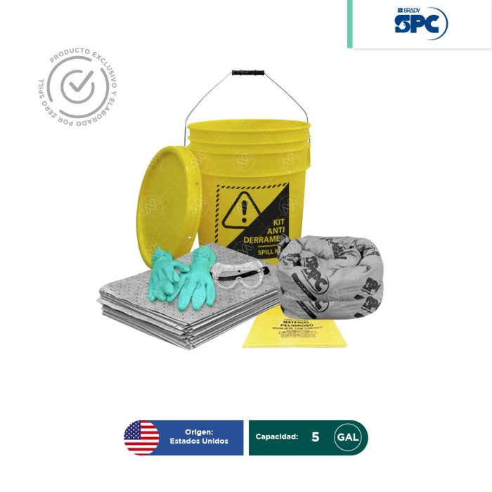 Kit antiderrames universal SPC 5 Gal | absorción 5 Gal - Image 1