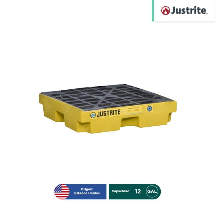 Plataforma antiderrames 1 tambo EcoPolyBlend Justrite 12 Gal - Image 1