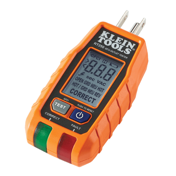 Probador de Tomacorrientes con Interruptor de Falla a Tierra (GFCI) con pantalla LCD. - Image 1