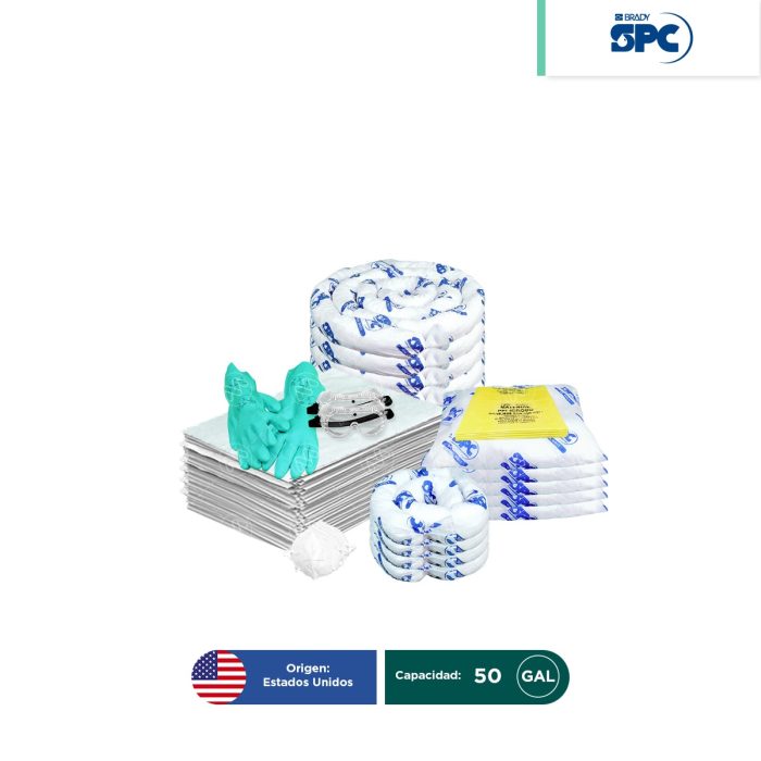 Repuesto para Kit antiderrames móvil para aceite y derivados del petróleo SPC 50 Gal | absorción 44 Gal - Image 1