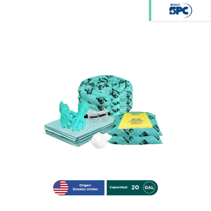 Repuesto para Kit antiderrames móvil para líquidos agresivos o hazmat SPC 20 Gal | absorción 14 Gal - Image 1