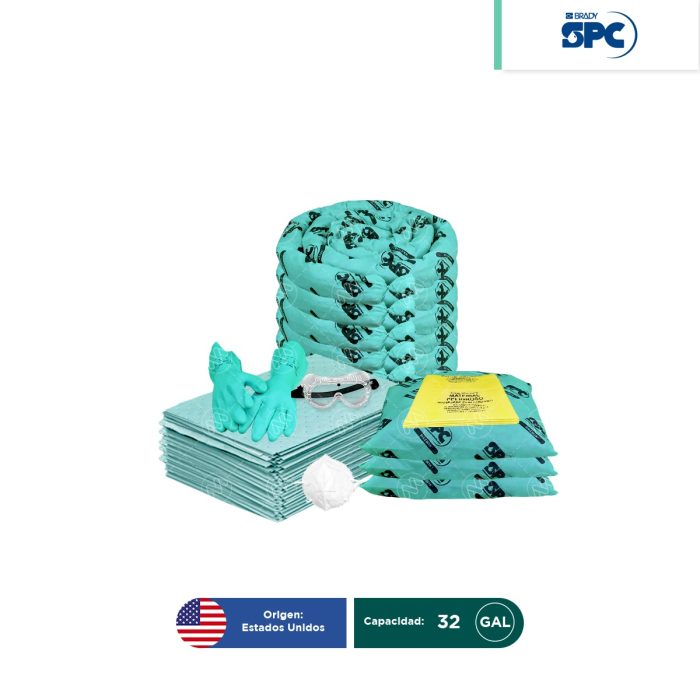 Repuesto para Kit antiderrames móvil para líquidos agresivos o hazmat SPC 32 Gal | absorción 28 Gal - Image 1