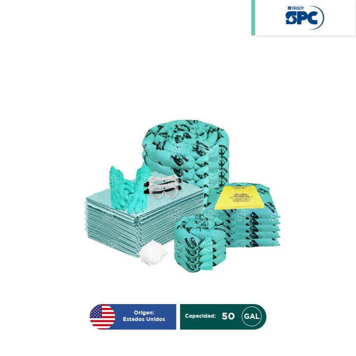 Repuesto para Kit antiderrames móvil para líquidos agresivos o hazmat SPC 50 Gal | absorción 38 Gal - Image 1