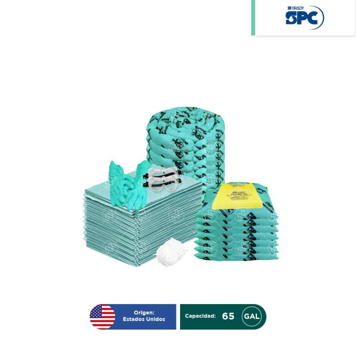 Repuesto para Kit antiderrames móvil para líquidos agresivos o hazmat SPC 65 Gal | absorción 51 Gal - Image 1