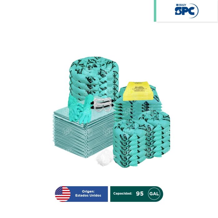 Repuesto para Kit antiderrames móvil para líquidos agresivos o hazmat SPC 95 Gal | absorción 70 Gal - Image 1