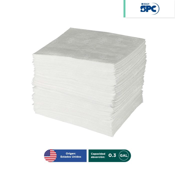 Paquete 100 Tapetes absorbentes aceite 15x19" SPC - Image 1