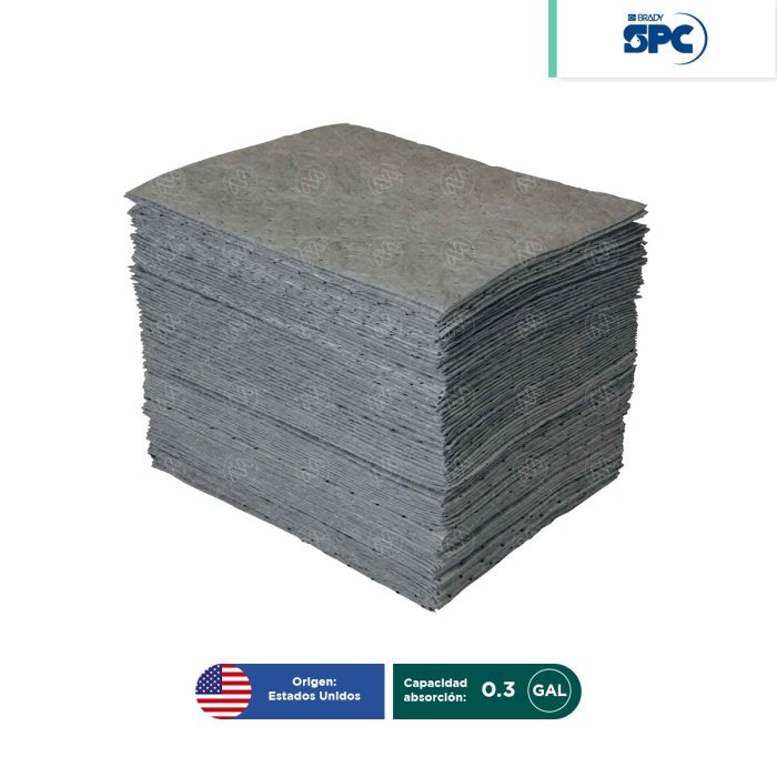 Paquete 100 Tapetes absorbentes universal 15x19" SPC - Image 1